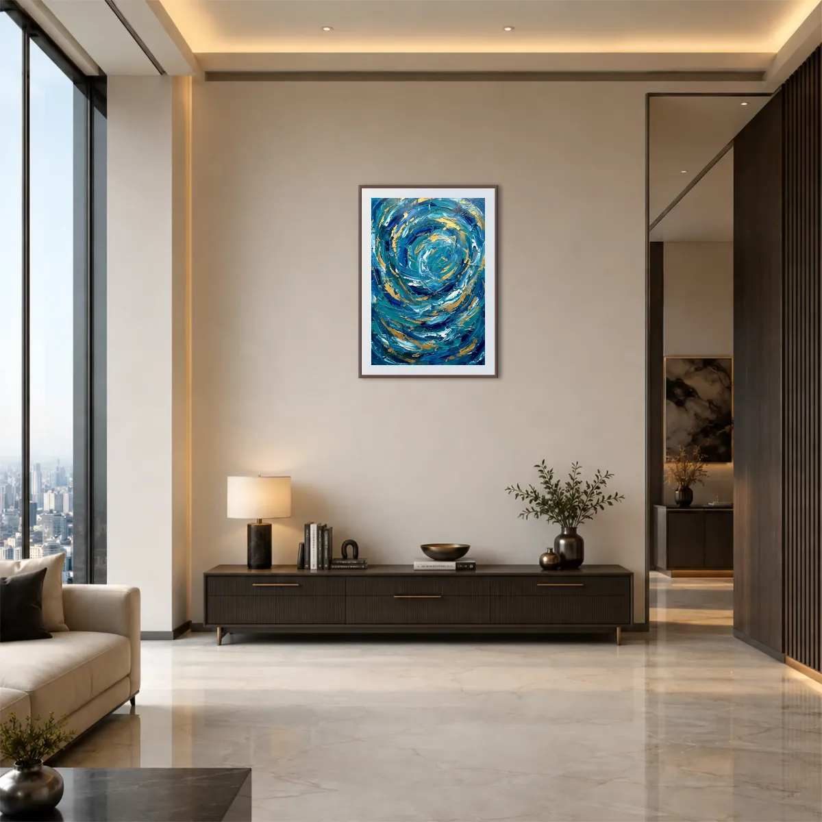 Framed classic renaissance portrait artwork with custom matting